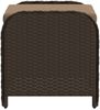 vidaXL Gartenhocker mit Kissen Braun 58x46x46 cm Poly Rattan 365735 Bild 5