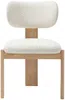 Vente-unique - WILANA Stuhl Stoff Weiß - B 60 cm x H 85 cm x L 56 cm Bild 3