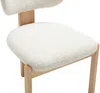 Vente-unique - WILANA Stuhl Stoff Weiß - B 60 cm x H 85 cm x L 56 cm Bild 5