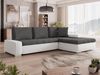 Mirjan24 'Orkan Mini' Ecksofa, mit Bettkasten und Schlaffunktion, Weiß/Grau, 21 x 138 x 55 cm Bild 2