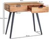 Konsolentisch 90 x 78 x 36 cm Akazie Massivholz / Metall Konsole mit Schubladen, Kleiner Schreibtisch mit Metallbeinen, Schminktisch Anrichte Modern, Flurtisch Massiv Bild 4