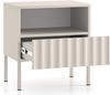 Selsey 'Derriva' Nachttisch mit geriffelter Schublade, hellbeige, ca. 53 x 50 x 35 cm Bild 4