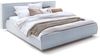 KAWOLA Bett CARLO Polsterbett Stoff hellblau 200x200cm Bild 3