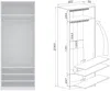 Marmex Möbel TRES SET Q(B) Großer offener Garderoben-Set für Kleidung, Schuhe, Kleiderschrank mit Einlegeböden, Kleiderstangen und Schubladen, laminierte Spanplatte, weiß, 300x206x51 cm Bild 2