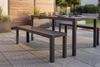 riess-ambiente Gartenbank DESIGNO 130cm anthrazit / schwarz · Outdoor-Sitzbank aus Aluminium (Einzelartikel, 1-St), wetterfest · Kunststoff & Metall · ohne Rückenlehne · Balkon/Terrasse Bild 2