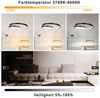 ZMH Pendelleuchte 40CM Design Modern für Wohnzimmer Schlafzimmer Küche Esszimmer, dimmbar, LED fest integriert, Tageslichtweiß Bild 4