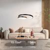 ZMH Pendelleuchte 40CM Design Modern für Wohnzimmer Schlafzimmer Küche Esszimmer, dimmbar, LED fest integriert, Tageslichtweiß Bild 3