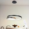 ZMH Pendelleuchte 40CM Design Modern für Wohnzimmer Schlafzimmer Küche Esszimmer, dimmbar, LED fest integriert, Tageslichtweiß Bild 5