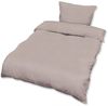 Beautissu Reforcé Bettwäsche Julie - 4teilig – Bettbezug Set – Kühlende Sommerbettwäsche aus Baumwolle Taupe, 200cm, 135cm Bild 5