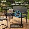 STEELSØN 'Mirador' Polyrattan Bank 2 Sitzer, schwarz, 120 cm, wetterfest & UV-beständig, Outdoor Sitzbank, Gartenbank bis 320 kg belastbar Bild 5
