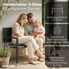 STEELSØN 'Mirador' Polyrattan Bank 2 Sitzer, schwarz, 120 cm, wetterfest & UV-beständig, Outdoor Sitzbank, Gartenbank bis 320 kg belastbar Bild 4