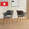 ALBATROS Esszimmerstühle 4er Set AALBORG, Grau - Beine aus Buche Massiv-Holz, Skandinavisches Retro-Design, bequemer Schalenstuhl - Eleganter Küchenstuhl, Stuhl Esszimmer für Esstisch Bild 2