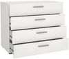 Dmora Kommode Arwen, Mehrzweckkommode, Schlafzimmerkommode, Schrank mit Schubladen, 80x40 h68 cm, Weiß Bild 4