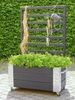 Plus Blumenkasten Cubic 87 x 50 x 130 cm schwarz mit Räder Bild 2