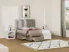 Vente-unique - LEOPOLD Bett SamtStoff Beige - B 185 cm x H 122,2 cm x L 216,5 cm Bild 3
