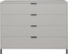 Maeusbacher Bonnie Kommoden Quadrat kreidegrau matt lack BxHxT: 119 x 101 x 45 cm Bild 5