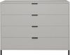 Maeusbacher Bonnie Kommoden Quadrat kreidegrau matt lack BxHxT: 119 x 101 x 45 cm Bild 4