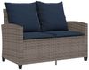 vidaXL 6-tlg. Garten-Sofagarnitur mit Kissen Grau Poly Rattan 3324584 Bild 5