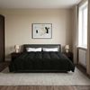 vidaXL Ganzjahresbettdecke Gepolstert Schwarz 200 x 240 cm Mikrofaser 42026017 Bild 4