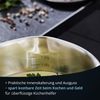KHG Induktion Kochtopf | Ø 20 cm und 3 Liter Volumen | Suppentopf, Fleischtopf aus rostfreiem Edelstahl | Topf inkl. Glasdeckel mit Sieb | Innenskala, Ausguss Bild 3