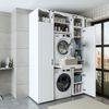 Roomart Waschmaschinenschrank DUO I – 2 Geräte übereinander & Hochschrank, 157 cm • Weiß Bild 3