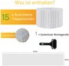 TUWENA Stufenmatte 15 Stück Transparent Treppenstufen Matten, Stufenmatten Selbstklebend Bild 2