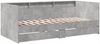 vidaXL Tagesbett mit Schubladen ohne Matratze Betongrau 100x200 cm 3280842 Bild 3