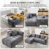 LVHOM Ecksofa Modulares Chaiselongue-Sofa-Set(Polsterliege+Doppelsofa), separat kann, mehr-in-1 Design,Kombinierbar zu L-Form, U-Form, Bett, Ecksofa, Loungesofa, Polsterecke, Schlafsofa Bild 5