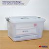 PROREGAL® Aufbewahrungsbox mit Deckel 30-60 Liter Kunststoff Transparent Stapelbar (6 St) Bild 3