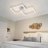 ZMH LED Deckenleuchte Wohnzimmer 2 Rahmen Schwarz Quadratisch Deckenlampe Modern 3000/4000K, Augenschutz, Einfache Installtion, LED fest integriert, Warmweiß, 24W Esszimmerlampe Eckig für Kinderzimmer Bild 3