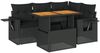 vidaXL 5-tlg. Garten-Sofagarnitur mit Kissen Schwarz Poly Rattan 3327142 Bild 2