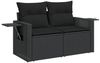 vidaXL 5-tlg. Garten-Sofagarnitur mit Kissen Schwarz Poly Rattan 3327142 Bild 4