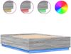 vidaXL Bettgestell mit LED Grau Sonoma 120x200 cm Holzwerkstoff 3209623 Bild 2