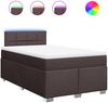 vidaXL Boxspringbett mit Matratze Dunkelbraun 120x190 cm Stoff 3288130 Bild 2