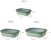 Mepal CIRQULA Multischüssel rechteckig 3er Set (0,5l 1l 2l) Nordic Blue Bild 4