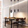 Nettlife Pendelleuchte Hängelampe Schwarz GU10 für Wohnzimmer modern 1/3/4flammig, ohne Leuchtmittel, für Esszimmer Küche Flur Wohnzimmer Schlafzimmer Bild 2