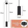 Nettlife Pendelleuchte Hängelampe Schwarz GU10 für Wohnzimmer modern 1/3/4flammig, ohne Leuchtmittel, für Esszimmer Küche Flur Wohnzimmer Schlafzimmer Bild 3