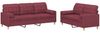 vidaXL 2-tlg. Sofagarnitur mit Kissen Weinrot Stoff 3201328 Bild 2