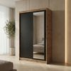 Beautysofa Kleiderschrank HELA moderner Kleiderschrank mit Spiegel (Schiebetürenschrank mit Kleiderstange und Regalböden, Schrank für Schlafzimmer, Flur & Ankleidezimmer) wahlweise ohne oder mit Schubkasteneinsätzen Bild 2