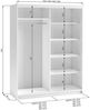 Beautysofa Kleiderschrank HELA moderner Kleiderschrank mit Spiegel (Schiebetürenschrank mit Kleiderstange und Regalböden, Schrank für Schlafzimmer, Flur & Ankleidezimmer) wahlweise ohne oder mit Schubkasteneinsätzen Bild 4