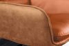 Echtleder Barstuhl CHARLES cognac höhenverstellbar drehbar mit Returnfunktion Armlehne Bild 4