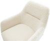 Drehstuhl Pejo-Flex Teddystoff Beige Holzgestell kantig Natur 180° drehbar Taschenfederkern Bild 4