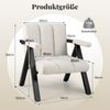 Gepolsterter Loungesessel mit Armlehnen & Metallrahmen Sessel Modern Sofastuhl Relaxsessel Beige Bild 2