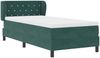 vidaXL Boxspringbett mit Matratze Dunkelgrün 90 x 190 cm Samt 3340313 Bild 5