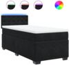 vidaXL Boxspringbett mit Matratze Schwarz 90x190 cm Samt 3288488 Bild 2