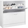 Homfa Schuhschrank (1-St) Schuhregal mit 3 Klappen,Schuhkipper weiß,2 Türen/3Türen Bild 1