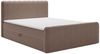 GRAINGOLD Osteno Boxspringbett 160x200, Doppelbett mit zwei Bettkästen, Kopfteil, Velour-Stoff, Braun Bild 2