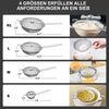 Walfos Feinmaschsieb-Set Edelstahl mit verstärktem Rahmen Griff Gemüse Pasta Tee Bild 2