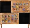 Sideboard, Kommode mit Speicher Natur 80 x 33,5 x 75 cm Massivholz Mango Bild 3