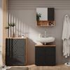 Vicco 'Irma' Midischrank, Holz, 81 x 30 x 60 cm, Anthrazit Gestreift Bild 4